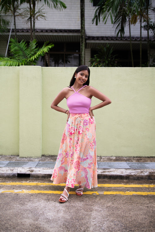 Channy Skirt - Peach Burst