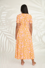 Renae Wrap Dress - Orange Dream