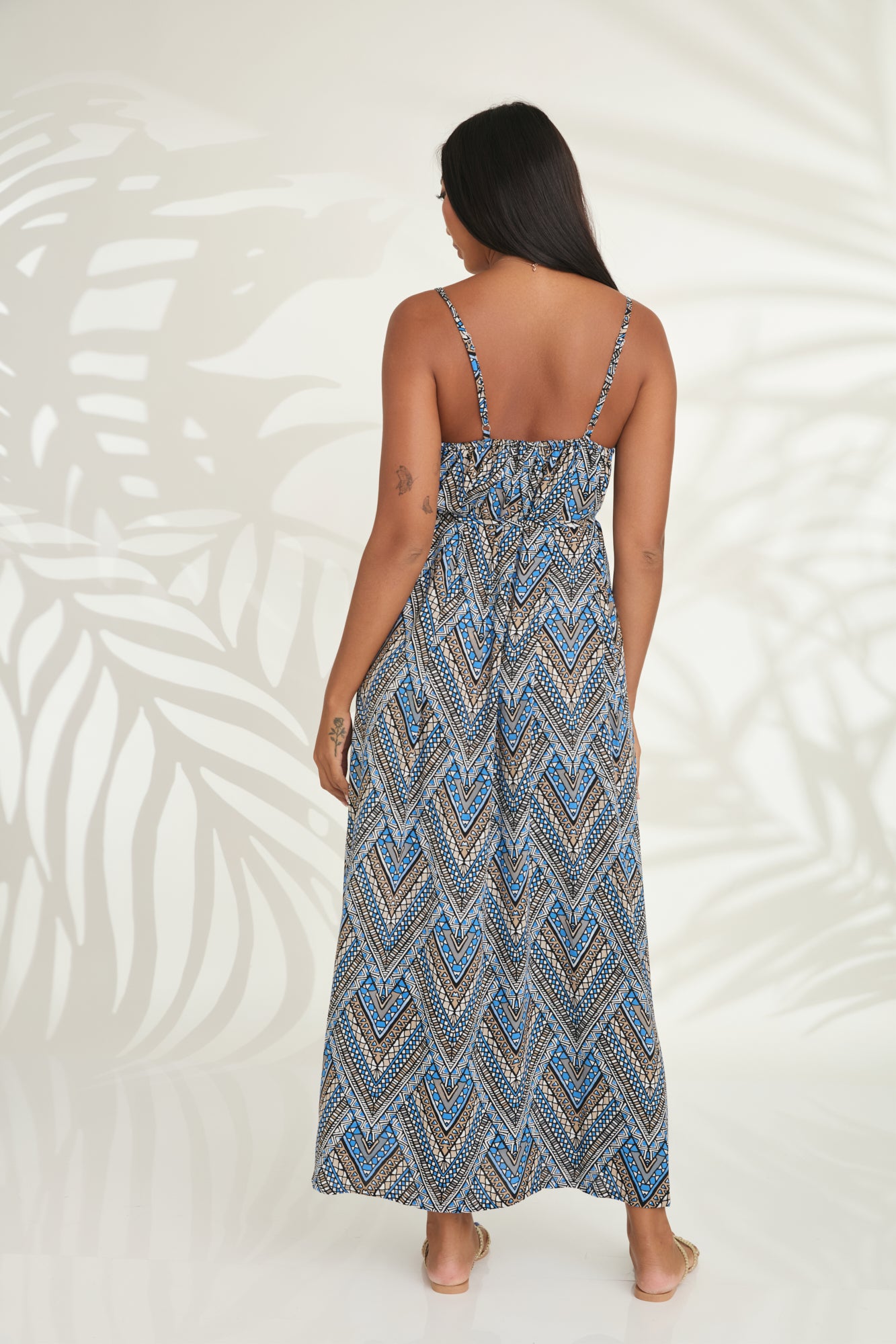 Maxi with belt - Spear Blue