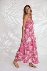 Maxi with belt - Pink Angel