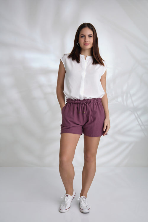 Shorts (Cotton) - Plum