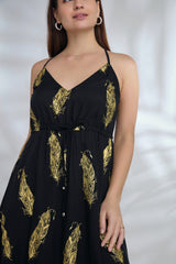 Boho Dress - Golden Feather