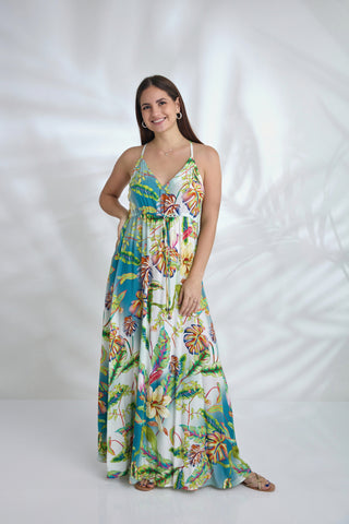 Renae Wrap Dress - Paradise Pastel