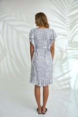 Kayla Dress - Grey Petal