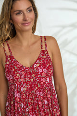 Maddy Dress - Primrose Red