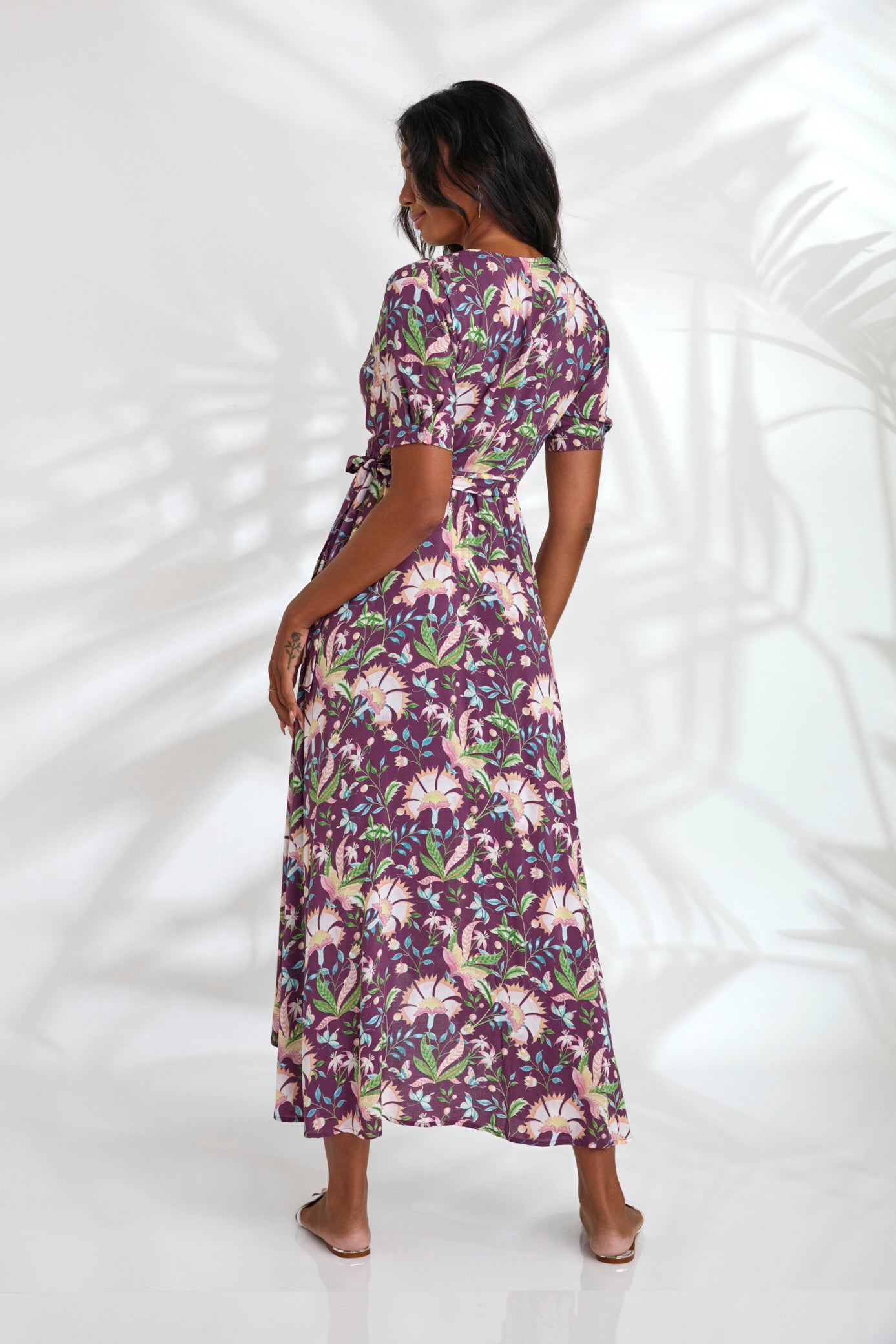 Renae Wrap Dress - Butterfly Purple