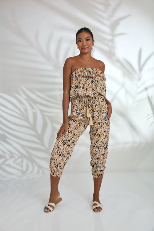 Jenny Jumpsuit - Cheetah Brown