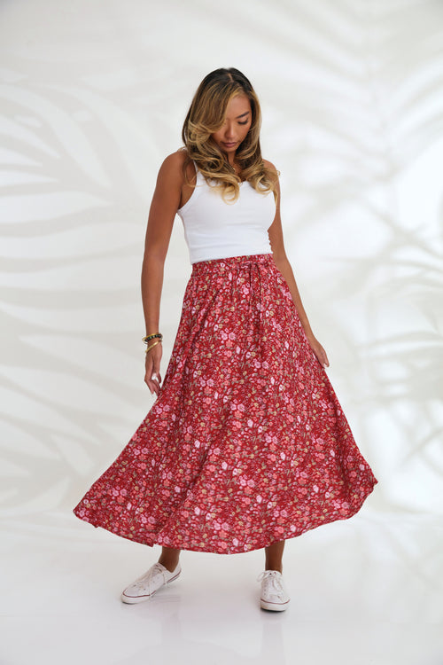 Channy Skirt - Primrose Red